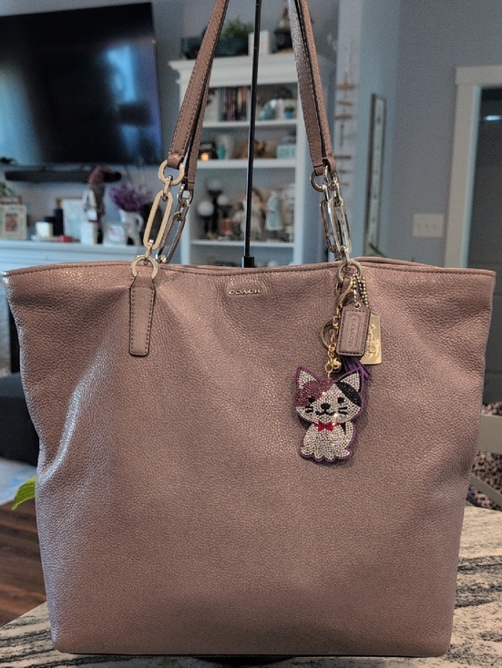 Coach Handbags - Coach Madison Sophia Lavender Gray Pebbled Leather Tote